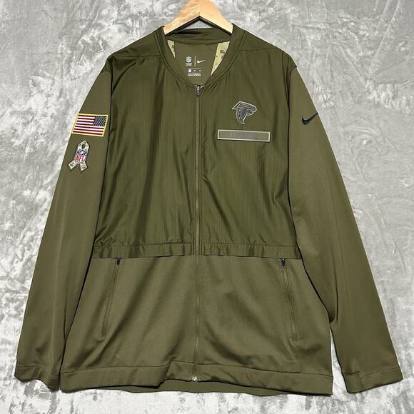 Nike Other - Nike Salute to Service Jacket Mens Sz XL Green Hybrid Full Zip NFL‎ Camo Falcons